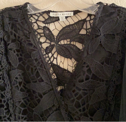 Haute Monde Black Lace Blouse